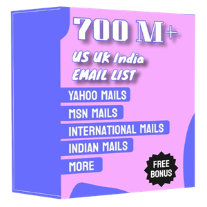 700 Million + US UK India Email List