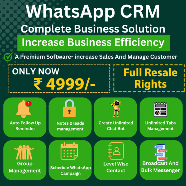 WaCRM - Multi-Account WhatsApp CRM with Resale Rights