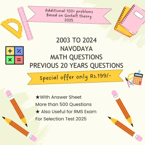 Navodaya Previous Years Question Papers for Class 6 JNVST - Navodaya Study