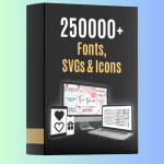 250,000+ Fonts, SVGs, & Icons